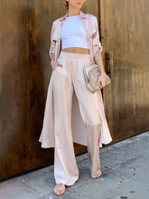 Elegant Lightweight Longline Satin Trench Coat